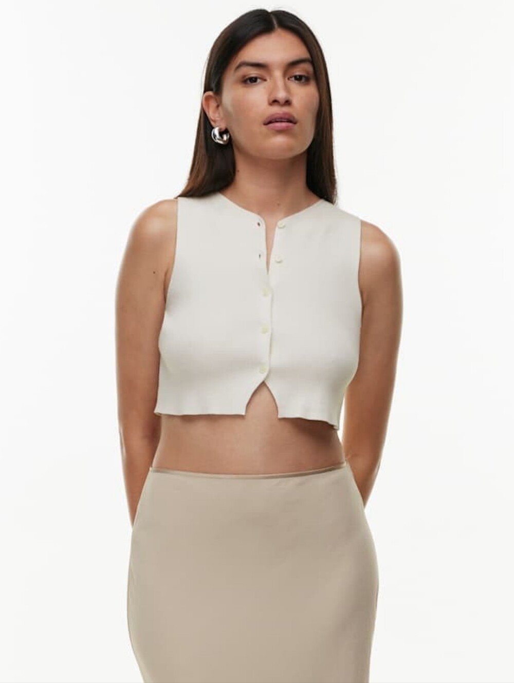 BLACK Aritzia Wilfred Croquet Knit Tank Top, Photo For Style Ref ONLY